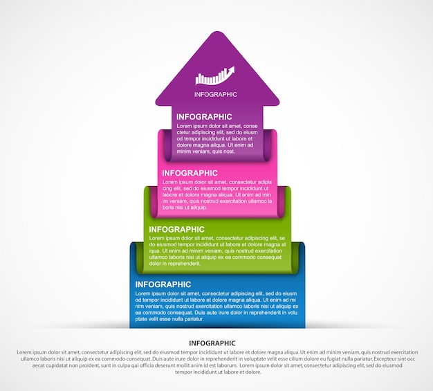 Modelo de infográficos de opções abstratas.