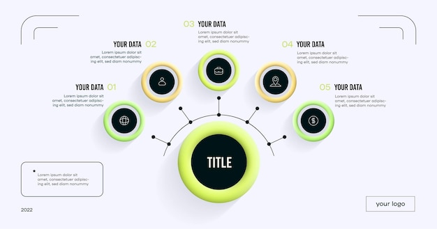 Modelo de infográficos de vetor. visualização de dados