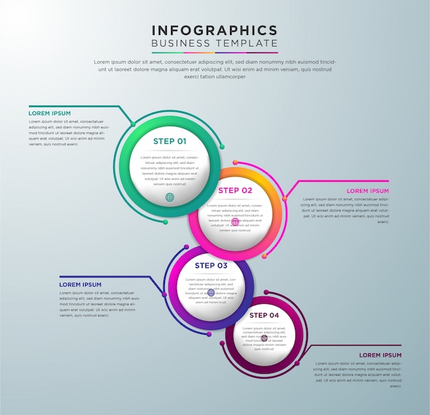 Modelo de infográficos de vetor