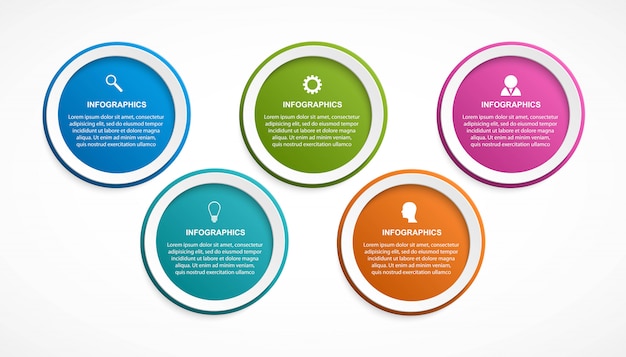 Modelo de infográficos opções abstratas.