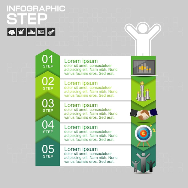 Modelo de infográficos para negócios