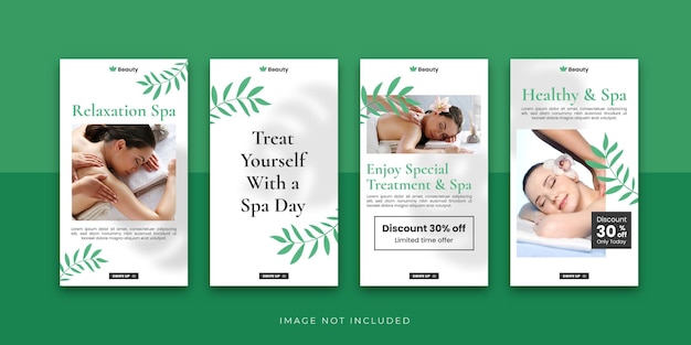 Modelo de Instagram de Histórias de Beleza e Spa
