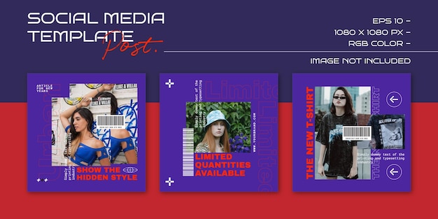 Modelo de instagram hype Design de moda para modelo de história de mídia social