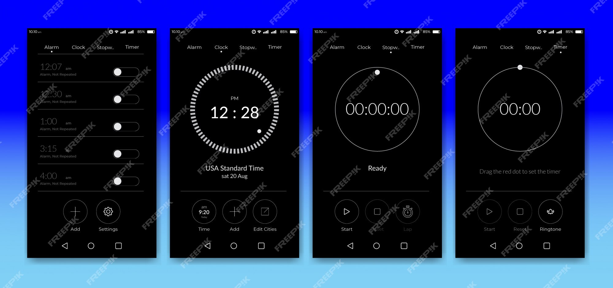 ícone do app despertador digital. interface de usuário ui ux