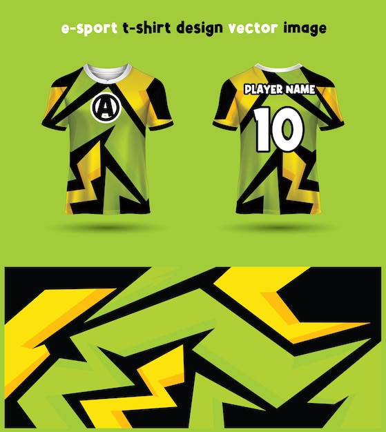 Vetor modelo de jersey da esports gaming t