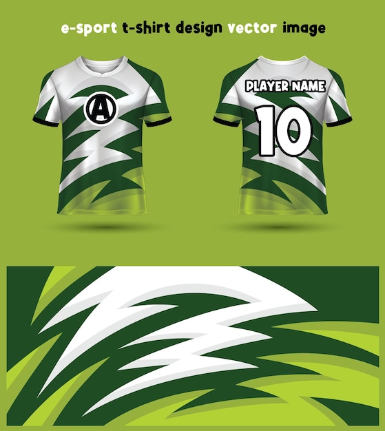 Vetor modelo de jersey da esports gaming t