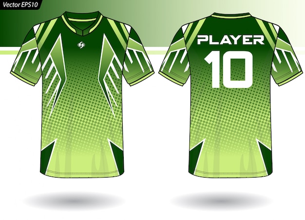 Vetor modelo de jersey de esportes para uniformes de equipe