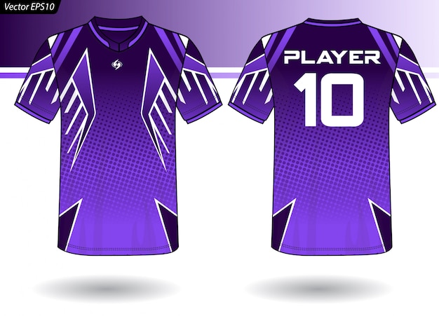 Vetor modelo de jersey de esportes para uniformes de equipe