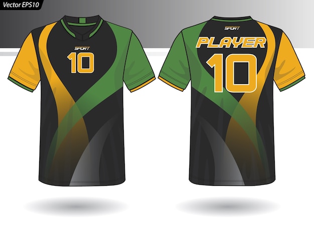 Modelo de jersey de esportes para uniformes de equipe