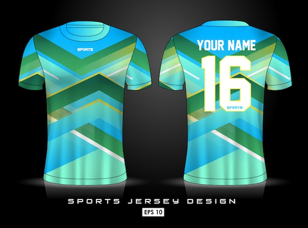 Vetor modelo de jersey de esportes