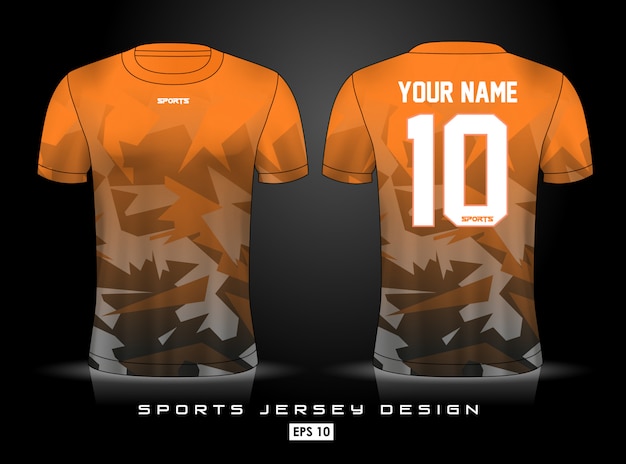 Vetor modelo de jersey de esportes