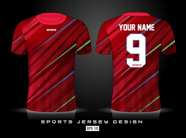 Vetor modelo de jersey de esportes