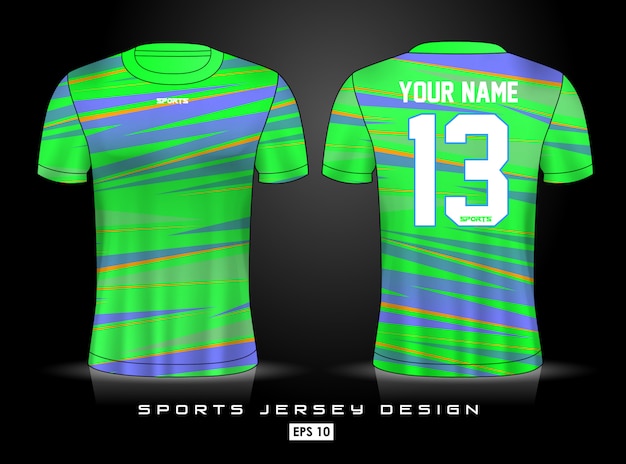 Vetor modelo de jersey de esportes