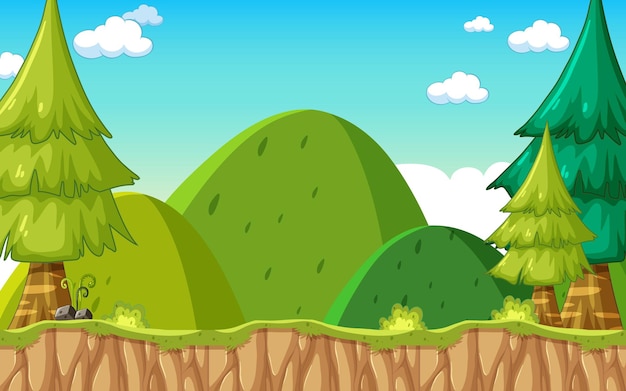 Modelo de jogo Cena da floresta