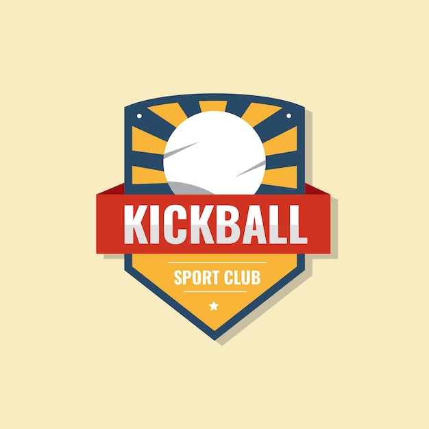 Vetor modelo de kickball de design plano