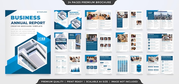 Modelo de layout de folheto corporativo estilo premium