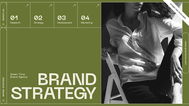 Modelo de layout personalizável de apresentação de marca para identidade corporativa