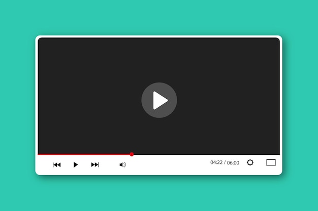 Modelo de leitor de vídeo plano moderno