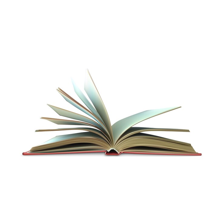 Vetor modelo de livro aberto com páginas em branco