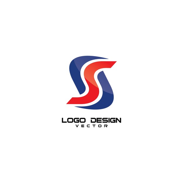 Modelo de logotipo abstrato letra s