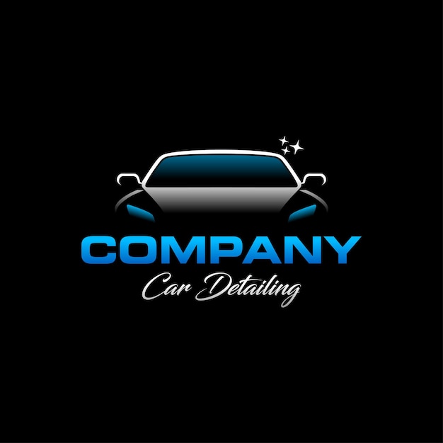 Modelo de logotipo automático de detalhamento de carro