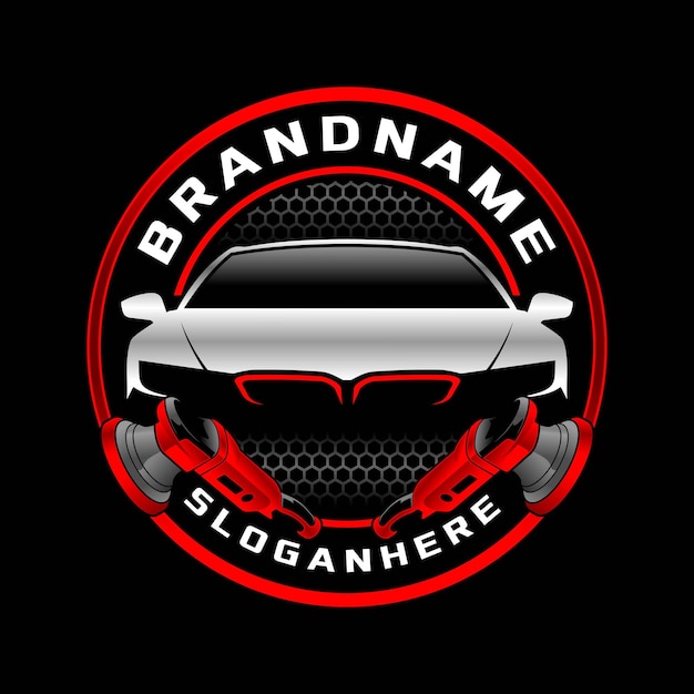 modelo de logotipo automotivo de detalhamento automático