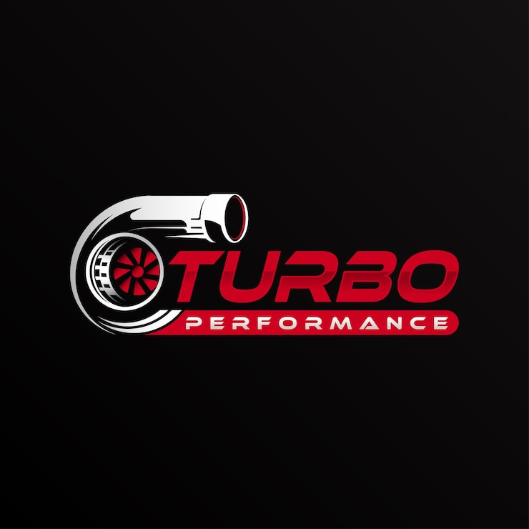 Vetor modelo de logotipo automotivo de serviço turbo logotipo perfeito para empresas e entusiastas automotivos