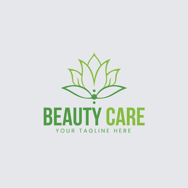 Modelo de logotipo beauty care