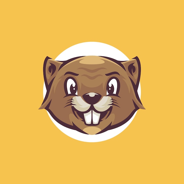 Modelo de logotipo beaver