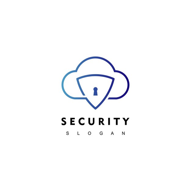 Modelo de logotipo cloud secure