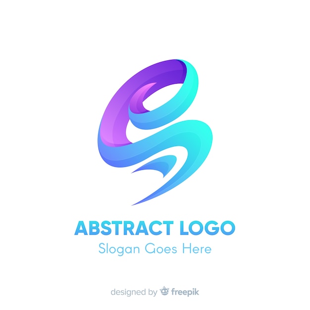 Modelo de logotipo com formas abstratas