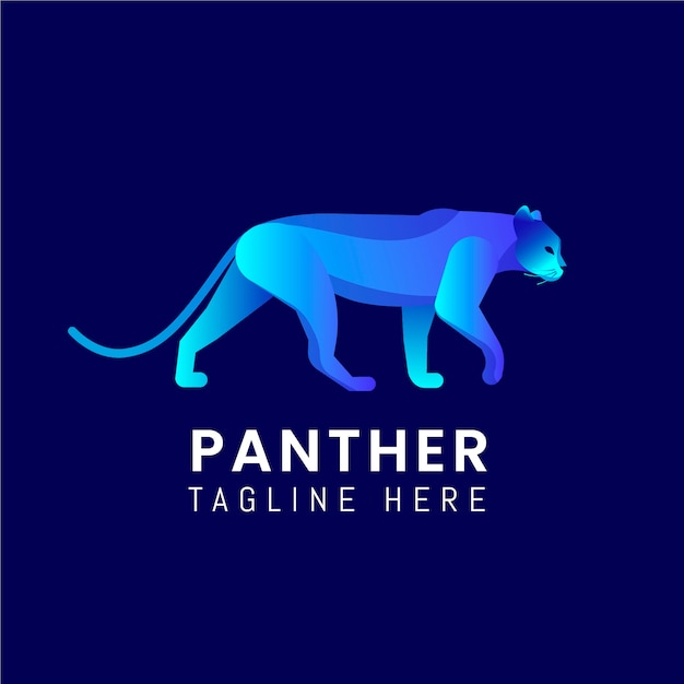 Modelo de logotipo criativo da pantera