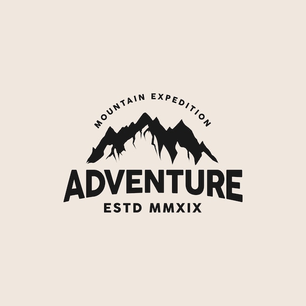 Modelo de logotipo da adventure mountain