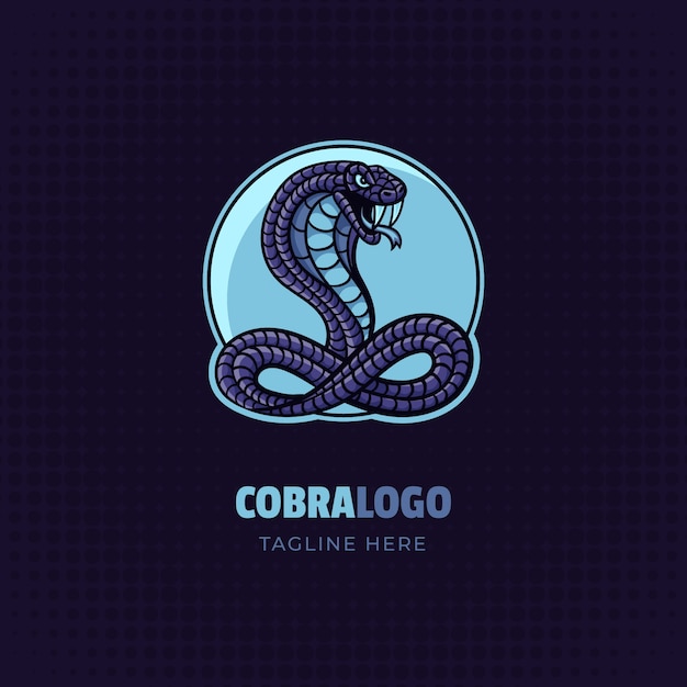 Vetor modelo de logotipo da cobra criativa