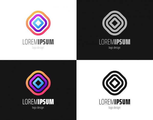 Modelo de logotipo da empresa. logotipo colorido