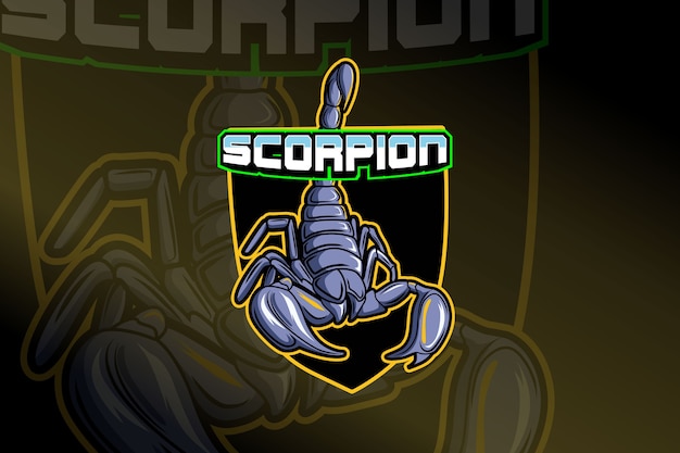 Modelo de logotipo da equipe scorpion e-sports