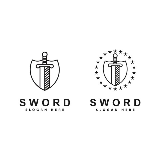 Modelo de logotipo da espada