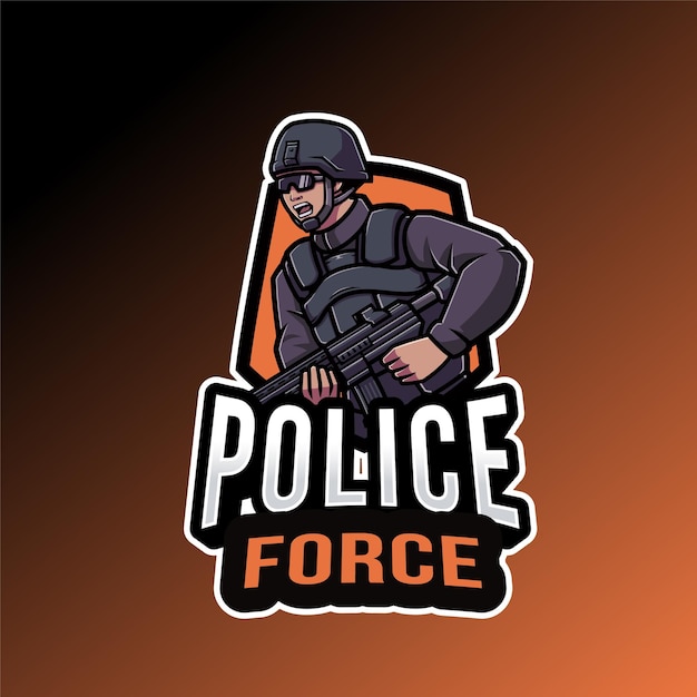 Modelo de logotipo da força policial