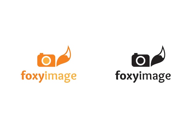 Modelo de logotipo da foxy pictures