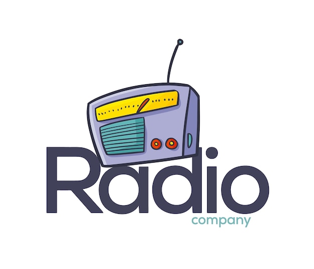 Vetor modelo de logotipo da funny radio company