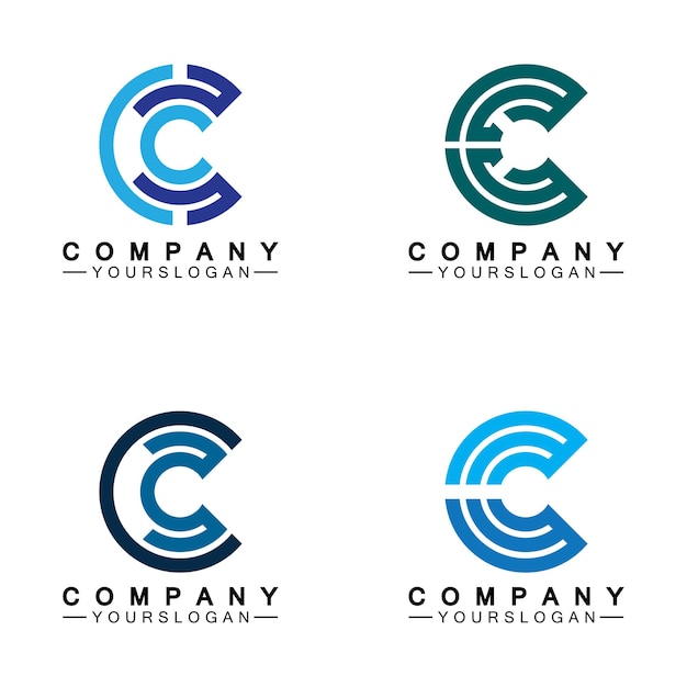 Modelo de logotipo da letra c