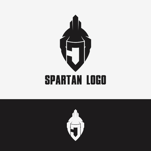 Modelo de logotipo da letra j spartan