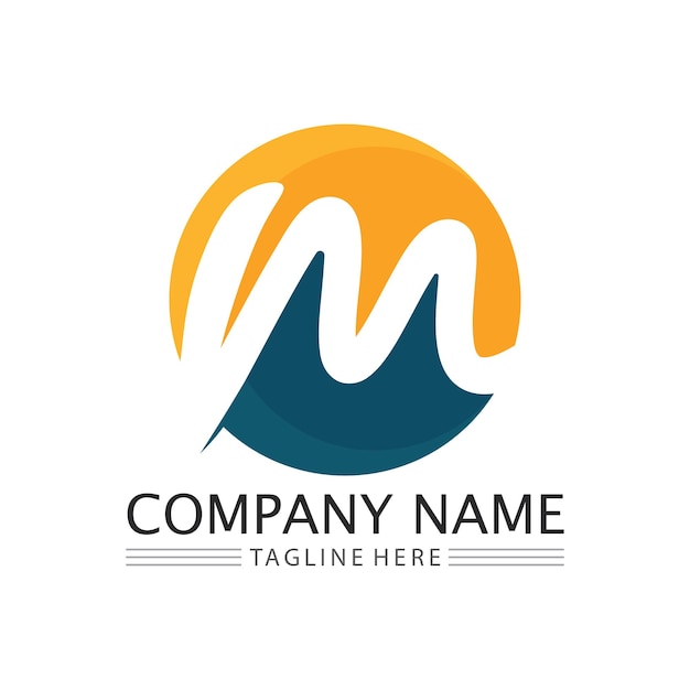 Modelo de logotipo da letra M