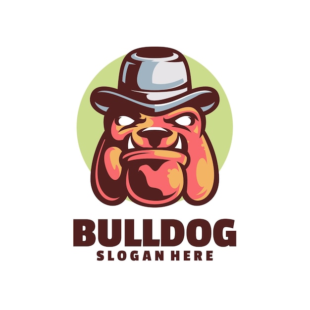 Vetor modelo de logotipo da máfia bulldog