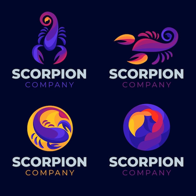 Vetor modelo de logotipo da marca scorpion