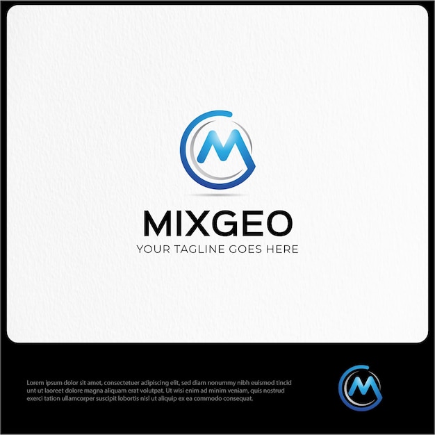 Vetor modelo de logotipo da mixgeo