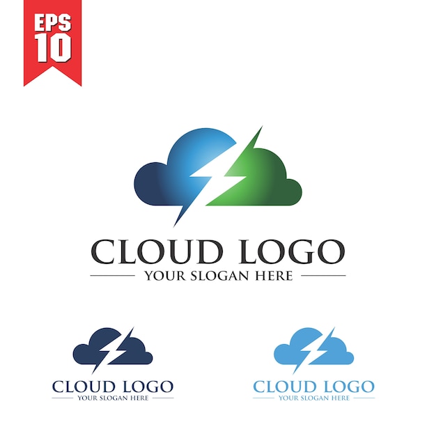 modelo de logotipo da nuvem