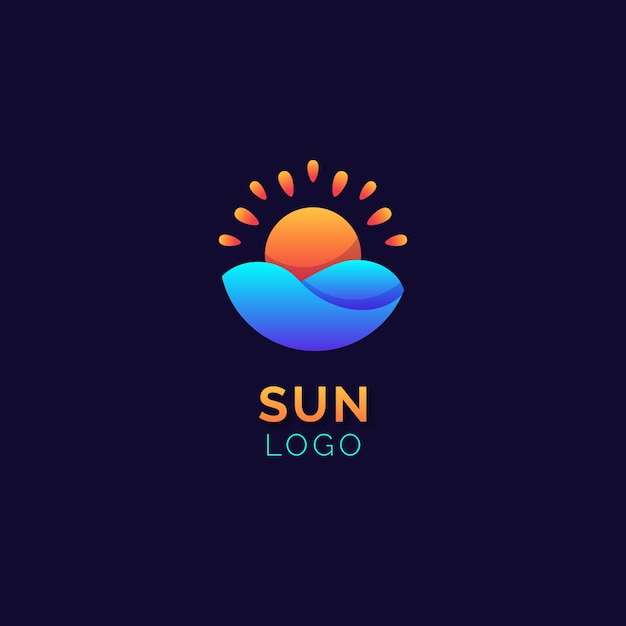 Vetor modelo de logotipo da sun