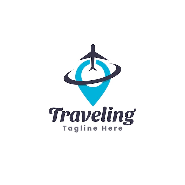 Modelo de logotipo de agente de viagens design vetorial conceito moderno e criativo adequado para o seu negócio