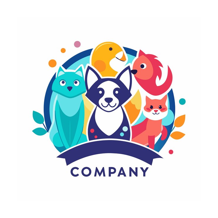 Vetor modelo de logotipo de animais e animais de estimação